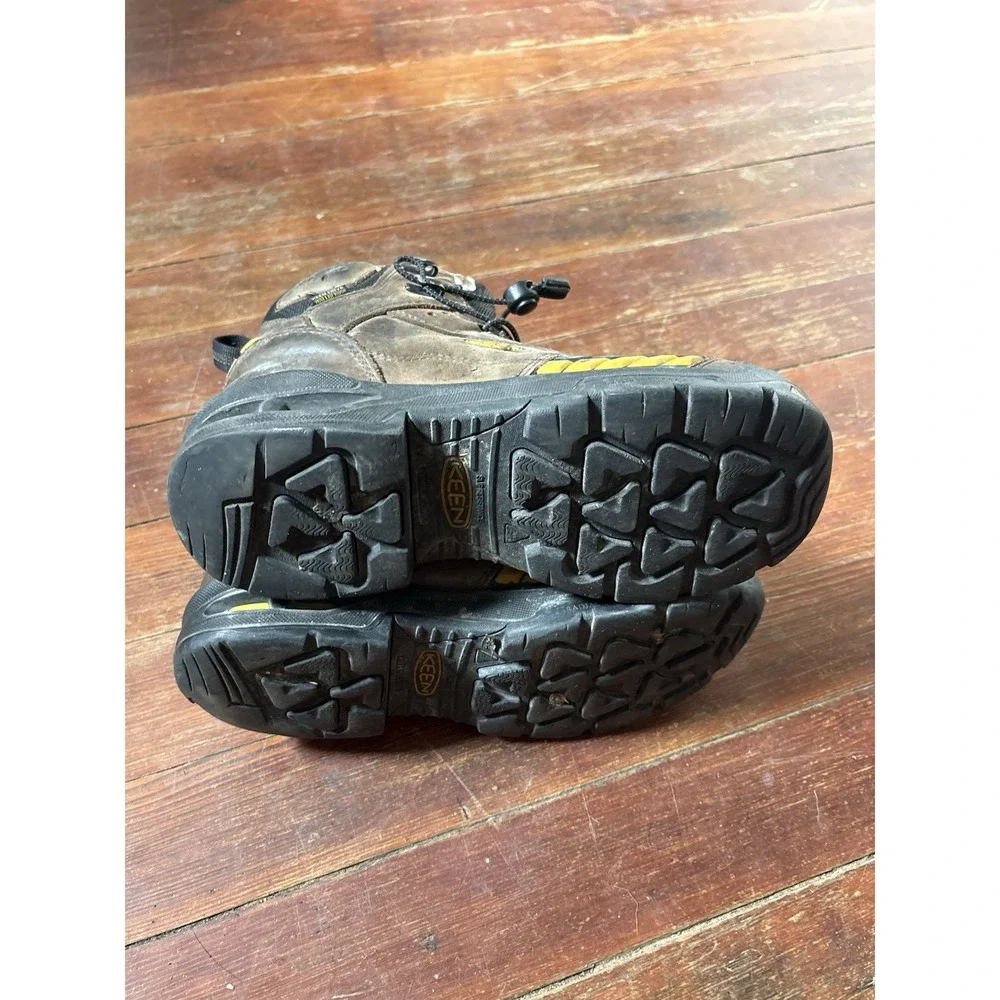 Keen Utility Troy 6 Men Carbon Fiber Toe Waterproof Work Boots Brown Black 9.5EE